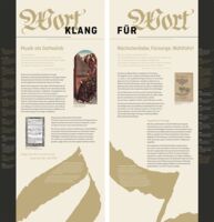 For an exhibit about the protestant reformation I was asked to design the central term “Wort” (word).