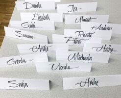 And the last idea for place cards, again from one of my ruling pen workshops.
