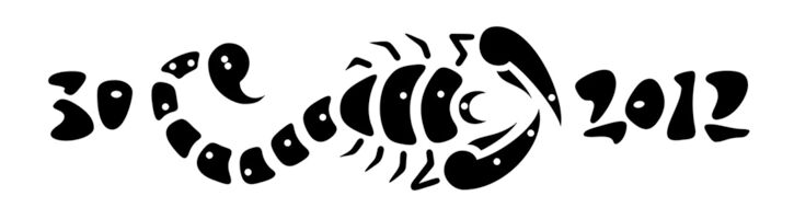 Gestaltung des Geburt-Datums einer Tochter mit Sternzeichen. Die Punkte im Skorpion entsprechen exakt dem Sternbild. Das Segmentierte des Tieres habe ich in den Ziffern aufgegriffen.