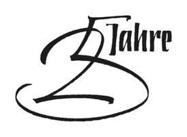 Lettering for the anniversary of a company. Numbers I can design quite differently, too, according to the purpose or the needs of a company.
