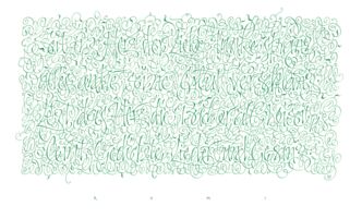 A love poem by Rumi hidden in flourishes.