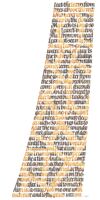 Ein Gedicht über die Eleganz („A Lofty Grace“) und Besonderheiten der Giraffen. Den Text habe ich erst komplett in gelb geschrieben und habe dann für die Muster die Buchstaben (teilweise) mit einer dunklen Farbe genau nachgefahren. Im Original 30 x 60 cm.