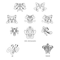 Monograms are trendy again. For a wedding, a signet ring, as an Ex Libris, a stamp, a tattoo… These pages give you an impression how versatile my styles are.