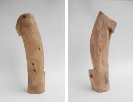 My first sculpture in a woodcarving workshop: The shy/turned away Z.
