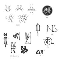 Monograms are trendy again. For a wedding, a signet ring, as an Ex Libris, a stamp, a tattoo… These pages give you an impression how versatile my styles are.