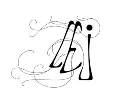 Wunsch der Kundin war es, dass die Anfangsbuchstaben ihrer drei Kinder L-E-J in Verbindung mit einem (Schutz)engel dargestellt werden sollten. Ich habe ihn dann aus den Buchstaben selber geformt.