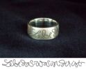 This client wanted the text around the ring to be legible. “Lebe das, was in dir ist.” (Live your inner self.)